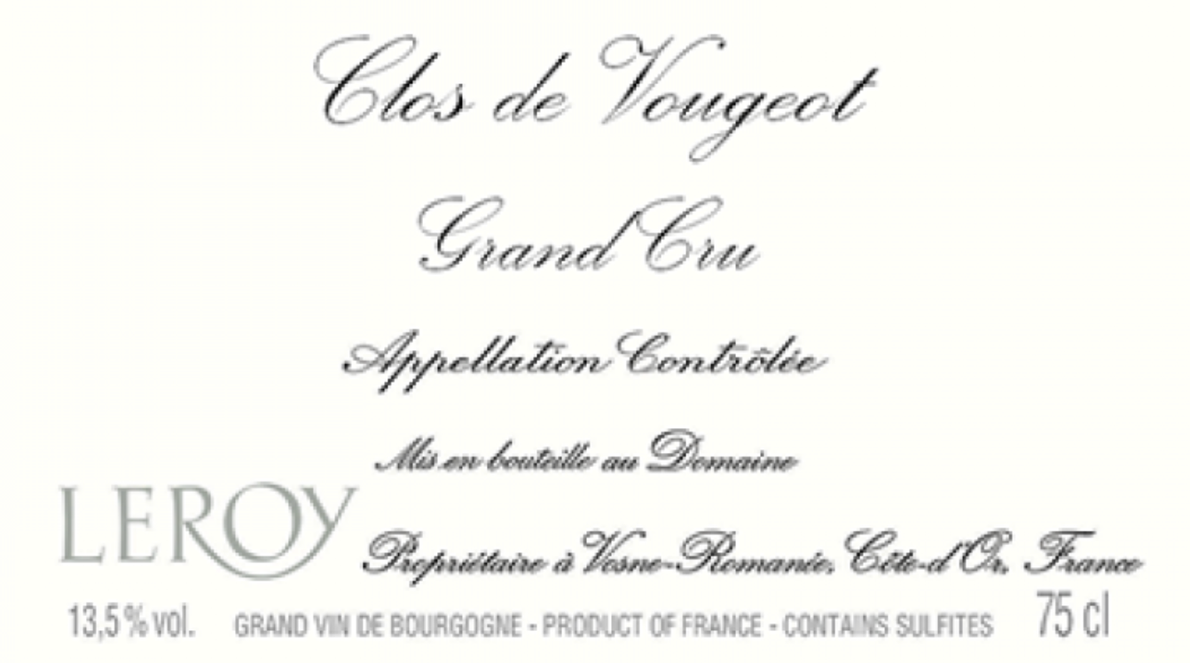 Leroy - Clos de Vougeot 2011