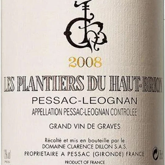 Les Plantiers du Haut-Brion Blanc, Chateau Haut-Brion 2008 , OWC12