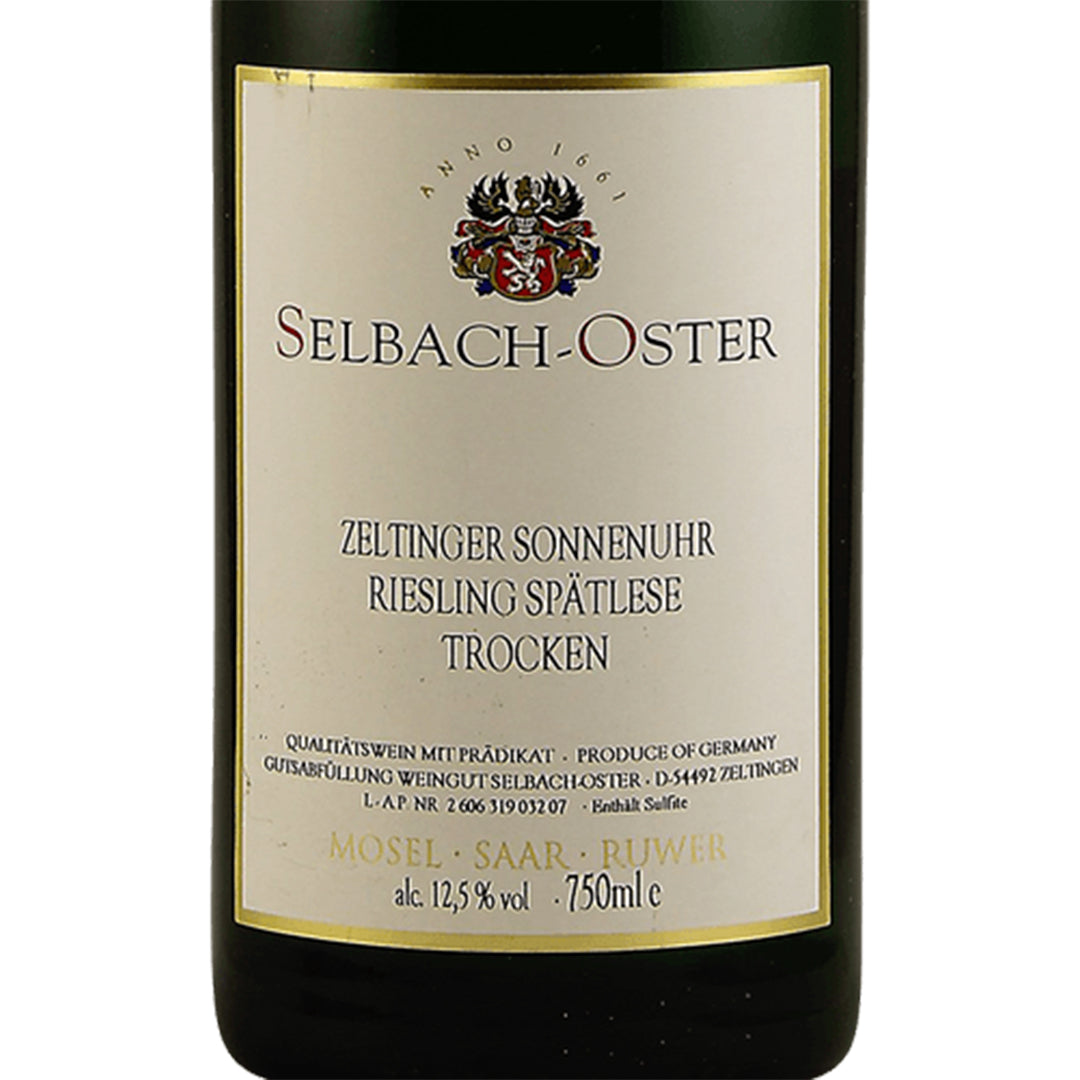 Selbach-Oster Zeltinger Sonnenuhr Riesling Spatlese Troken 2012 , OC12